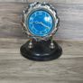 Vintage Majak Desk Clock Soviet Crystal Glass Clock USSR Mechanical Wind Up 1970s Not Working Parts Repair Image 2