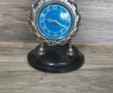 Vintage Majak Desk Clock Soviet Crystal Glass Clock USSR Mechanical Wind Up 1970s Not Working Parts Repair