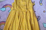 3-4years, Next Toddler Vintage-Style Yellow Peter Pan Collar Ladybug Dress