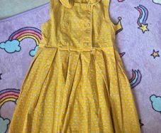 3-4years, Next Toddler Vintage-Style Yellow Peter Pan Collar Ladybug Dress