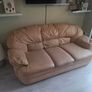 leather cream sofa Image 3