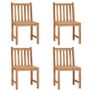 Garden Chairs 4 pcs Solid Teak Wood Image 2