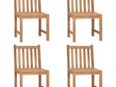Garden Chairs 4 pcs Solid Teak Wood