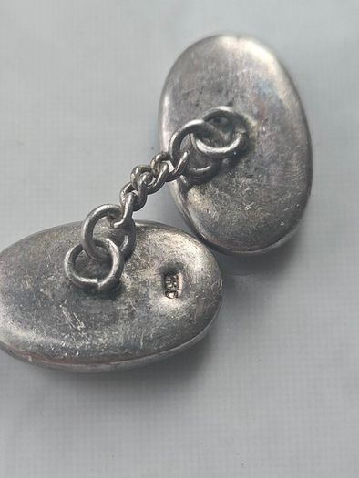 sterling s8lver and enamel cufflinks