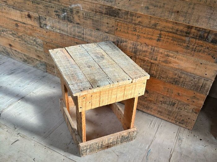 Handmade wooden stool