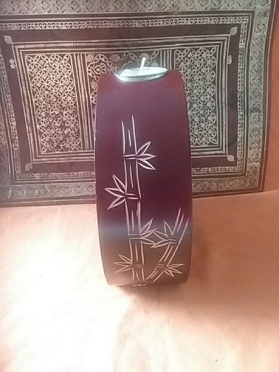 Set of Three Wooden Tea light holder