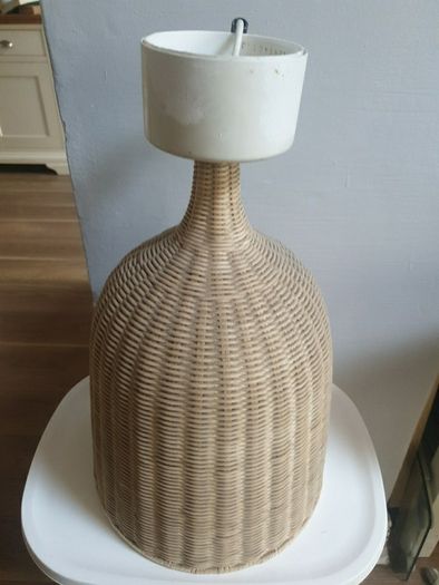 Ikea wicker Ceiling lights with Bulbs x 2