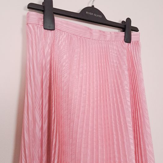 Club Monaco Pastel Pink Pleated Midi Skirt 4US/8UK/36EU