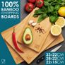 LARHN Extra Thick 3 Piece Wooden Chopping Board Set Bamboo - Brand New Image 2