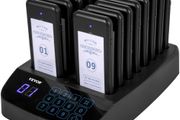 Restaurant Pager 16 Coasters Paging System Max 98 Nursery Pager Wireless Paging Queuing Calling System Touch Screen with Vibration