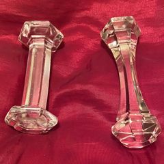 2 Glass Knife Rests early 19th century