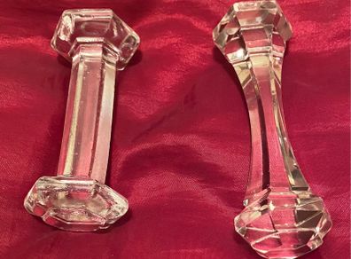 2 Glass Knife Rests early 19th century