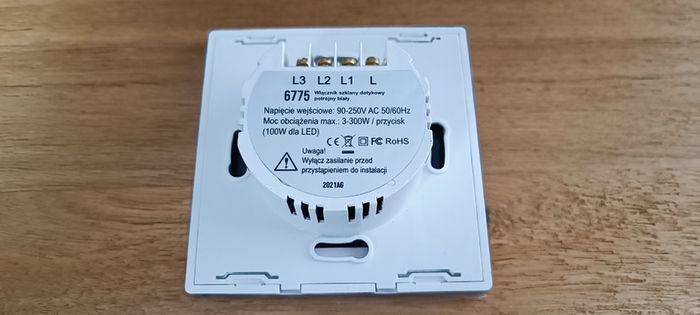 3 x Glass Modern Tempred  Touch Light Switch