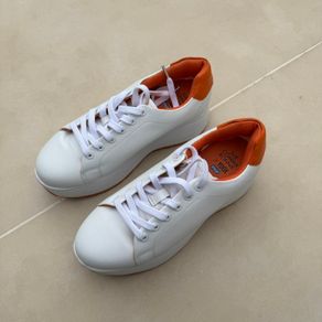 Suecomma Bonnie x Yoox White/Orange Platform Sneakers