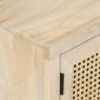TV Cabinet 120x30x40 cm Solid Mango Wood and Natural Cane Image 6