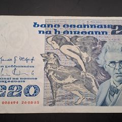 W B Yeats 20 pound note 26 08 85