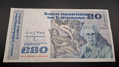 W B Yeats 20 pound note 26 08 85