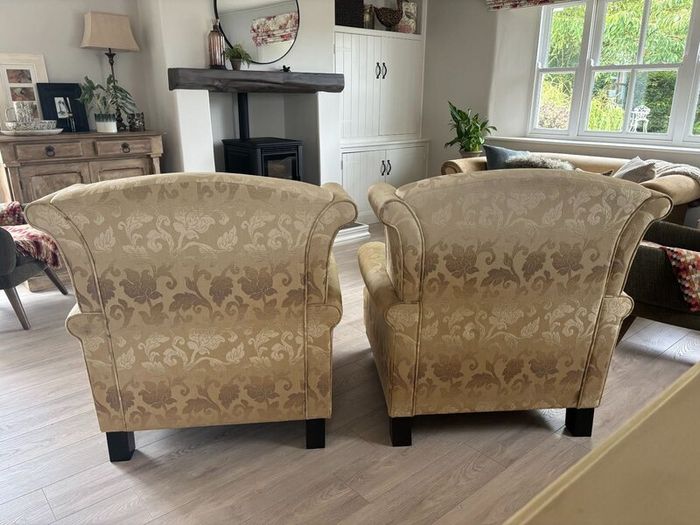 Pair of large vintage Collins & Hayes armchairs