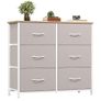 Chest of Drawers for Bedroom with 6 Drawers, Wide Storage Organizer Fabric Dresser for Closet Nursery Bedside Living Room Laundry Entryway Hallway, Ash Grey Image 2