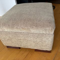 Fabric-covered footstool