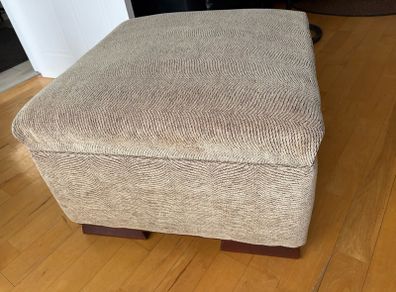 Fabric-covered footstool