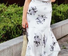 Ganni satin skirt
