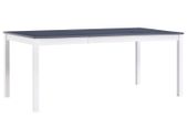 Dining Table White and Grey 180x90x73 cm Pinewood