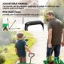 75 Litre Large Garden Cart, Tipping Wheelbarrows Heavy Duty Garden Dump Trolley 200kg Capacity for Festivals, Tools, Plants, Logs - Green Image 5
