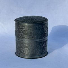 Vintage Chinese Pewter Double Box - Kut Hing Swatow