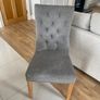 Solid oak dining table and chairs Image 4