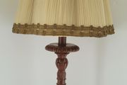 Vintage carved laquered wood standard lamp