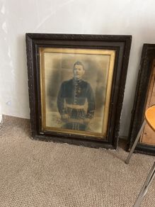antique photo of Victorian soldier. Australian regiment