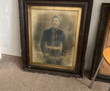 antique photo of Victorian soldier. Australian regiment