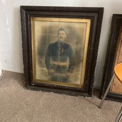 antique photo of Victorian soldier. Australian regiment