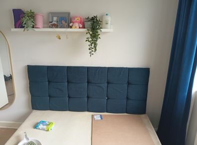 5ft  Navy Headboard