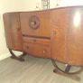 Vintage Art Deco Walnut Sideboard / Cocktail Cabinet Image 2