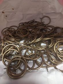 Large Amount  Of Chrome & Bronze gold  Antique  Curtin pole rings. Large amount