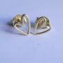 Sterling Silver 925 Gold Plated Heart Stud Earrings 0,5g Image 7