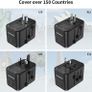 MOMAX Universal Travel Adapter,70W GaN Travel Plug Adapter with UK/EU/AU/US Plugs, 3USB-C PD & 2USB-A QC International Adapter Charger, Adapter Plug for Laptops Tablets Phones Vision Pro 1-World Image 4