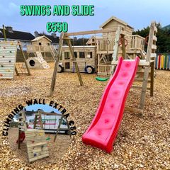 Swings and slide