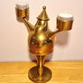 Pottery Barn Contemporary Santa Double Tea Light Candle Holder Image 3