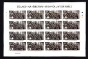 2013 Ireland Centenary of the Irish Volunteer Force Commemorative Stamp Sheetlet Plate 1A1A1A1A Fine CDS Used with Dublin cancel of 3rd October 2013 (First day of issued) on envelope extract.