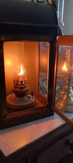 Antique French oil lamp maker Firmin Le Drezen  L.D.F working perfect ...nice!