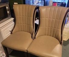 8 Real Leather Dining Room Chairs