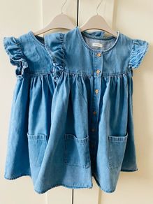 Twin denim dresses