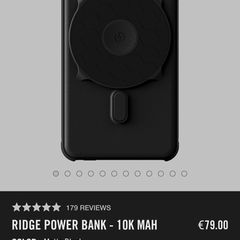 Ridge Magnetic Power Bank 10000mAh MagSafe Compatible 5-in-1 Matte Black