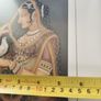 Framed Indian Folk Art, Royal Princess with Pigeon, Mughal Art, Indian Royal Queen , Indian Prints, Indian Printable Wall Art, Indian Art, Vintage Image 8