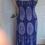 Blue White Boho Paisley Midi Maxi Dress Summer Holiday Festival Wear Image 3