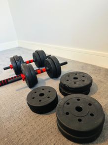 30kg Adjustable Dumbbell & Barbell Set