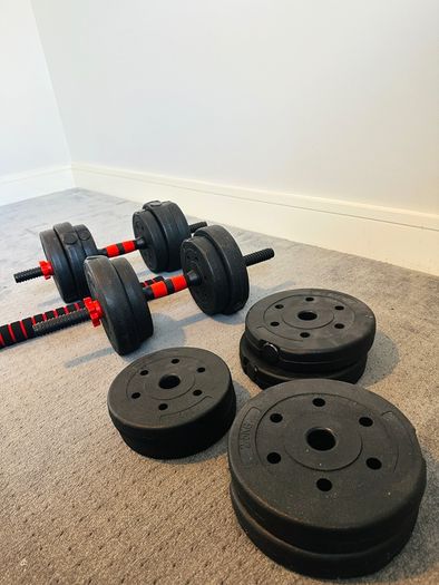 30kg Adjustable Dumbbell & Barbell Set
